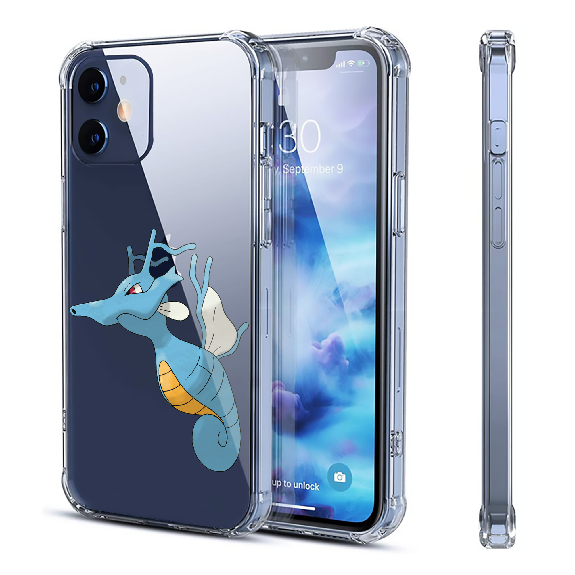 （画像用） ポケットモンスター Pokémon 【iPhone 12シリーズ対応】透明スマホケース（クリアソフトケース）